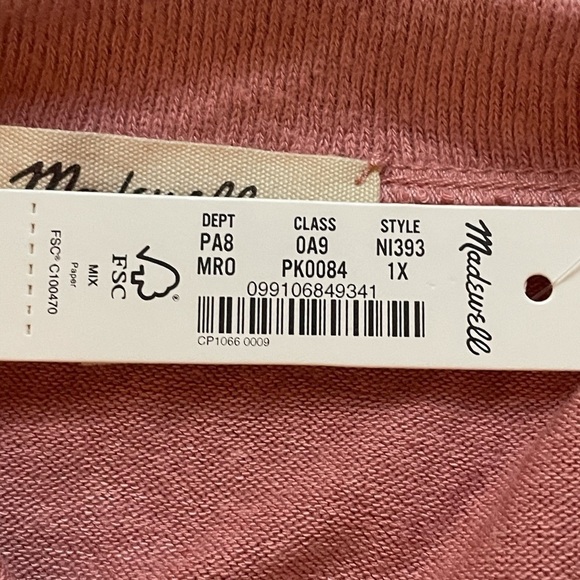 Madewell Plus Dreamiest Knit Long-Sleeve Tee Soft Pink dusty rose coral - Picture 6 of 10